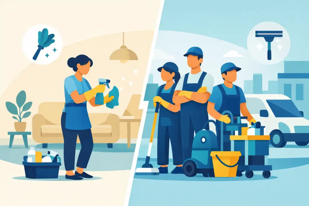 Independent Cleaner vs Cleaning Company for You in Woodbridge New Jersey